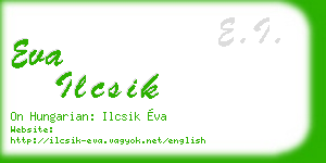 eva ilcsik business card