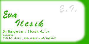 eva ilcsik business card